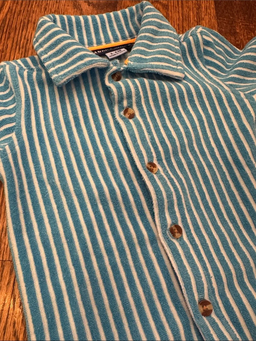 Andy & Evan baby boy turquoise terry shorts and top set